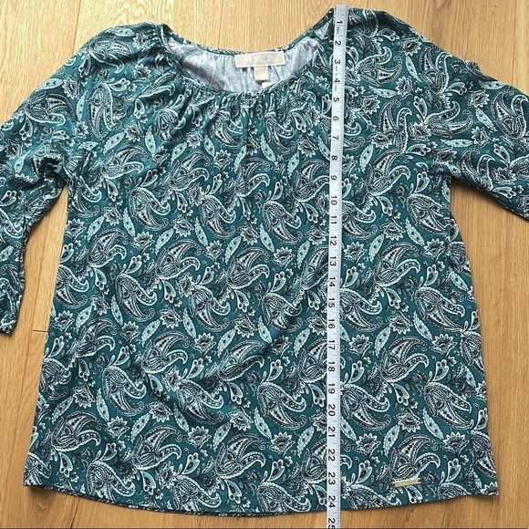 NWOT MICHAEL KORS GREEN BLOUSE - M - Picture 12 of 13